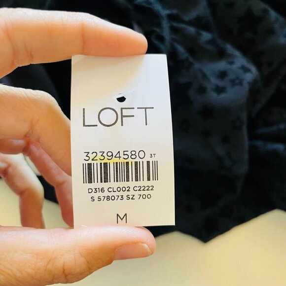 NWT Ann Taylor LOFT Dress Start Midi Swing Dress Black Witchcore Adams Lined - Picture 10 of 14